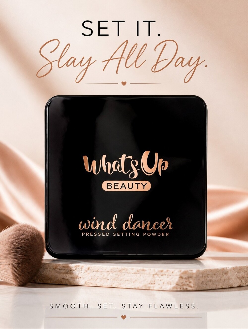 Whats Up Beauty - Wind Dancer Pressed Setting Powder - Shade Light Clean